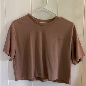 womn Dusty Pink Crop Top